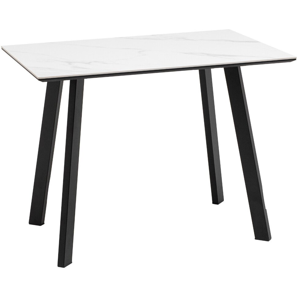 Стол Райли нераскладной 100*70*75 см столешница МДФ керамика Snow white матовый Стол Райли нераскладной 100*70*75 см столешница МДФ керамика Snow white матовый