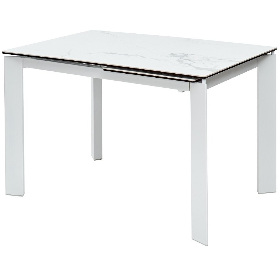 Стол КОРНЕР (CORNER) 120 цвет БЕЛЫЙ МРАМОР МАТОВЫЙ (MATTE STATUARIO керамика, стекло/ БЕЛЫЙ, ®DISAUR Стол КОРНЕР (CORNER) 120 цвет БЕЛЫЙ МРАМОР МАТОВЫЙ (MATTE STATUARIO керамика, стекло/ БЕЛЫЙ, ®DISAUR