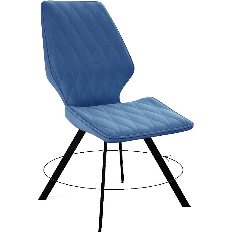 Стул DikLine 243 поворотный B8 BLUE, ножки черные Стул DikLine 243 поворотный B8 BLUE, ножки черные