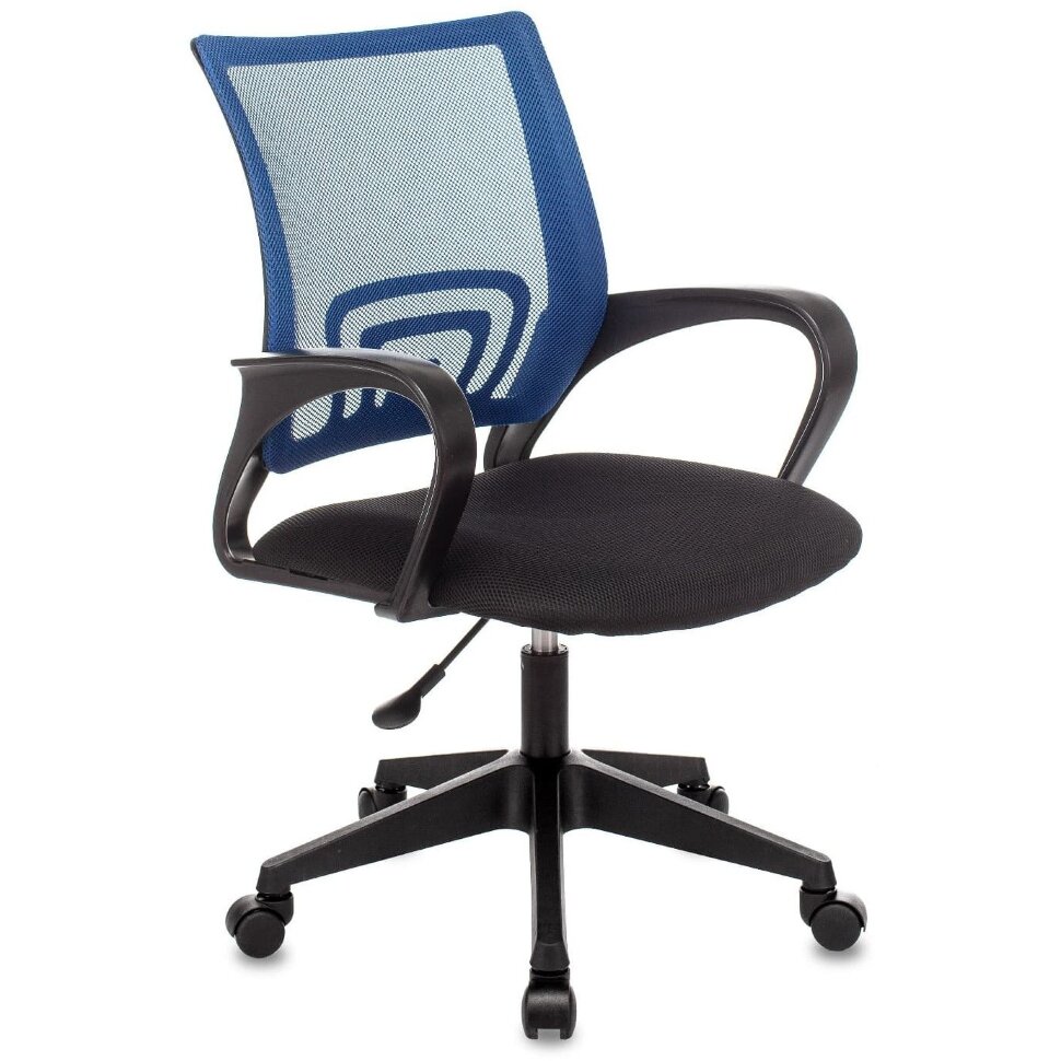 TopChairs ST-Basic офисное сетка/ткань синий крестовина пластик механизм Пиастра TopChairs ST-Basic офисное сетка/ткань синий крестовина пластик механизм Пиастра