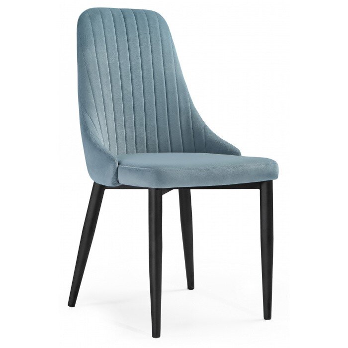 Стул на металлокаркасе Kora light blue / black Стул на металлокаркасе Kora light blue / black