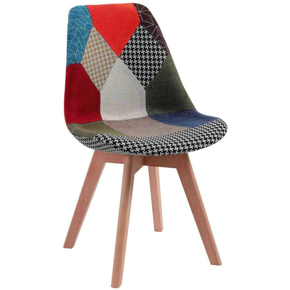 Стул Stool Group Jerry Soft Patchwork обивка ткань ножки массив дерева Стул Stool Group Jerry Soft Patchwork обивка ткань ножки массив дерева