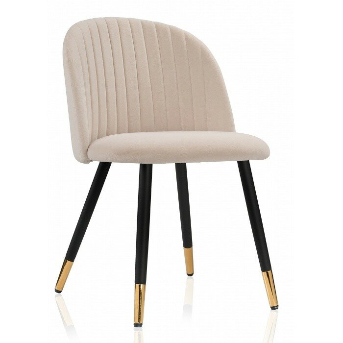 Стул на металлокаркасе Gabi beige / black / gold Стул на металлокаркасе Gabi beige / black / gold